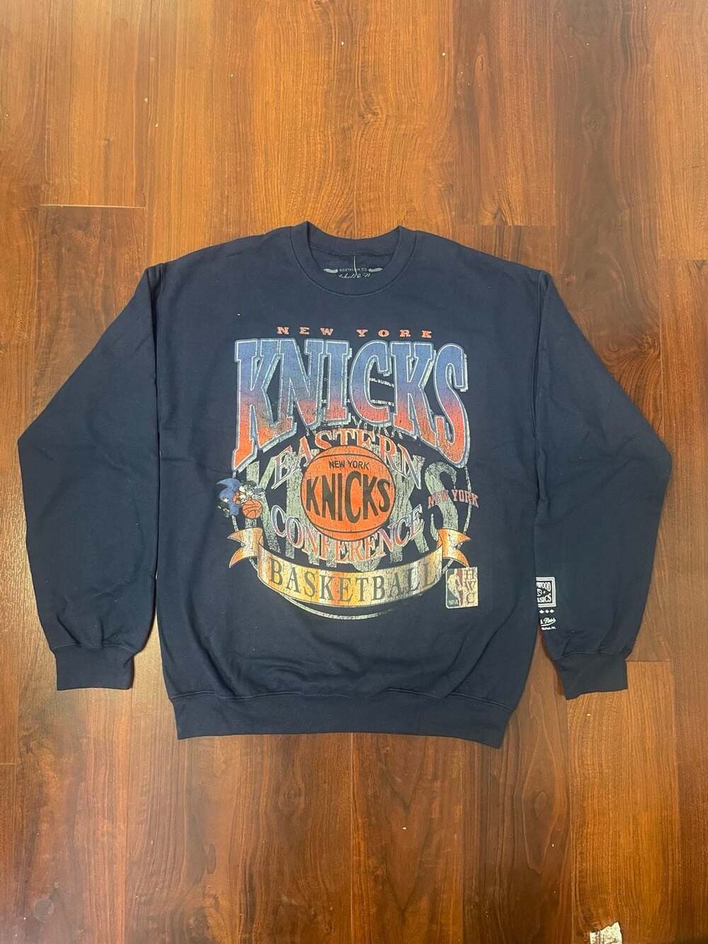 Mitchell & Ness New York Knicks Easy Cool Fleece Crewneck Sweatshirt